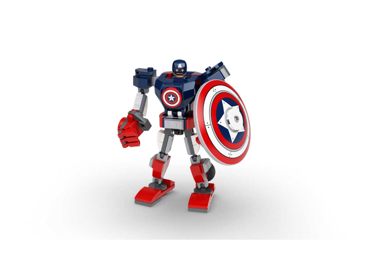 captain america lego robot