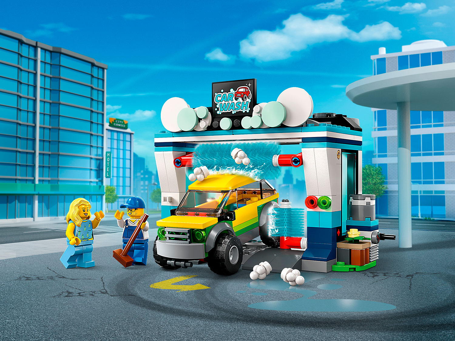 Конструктор LEGO City (Сити) 60362 Автомойка -  в Сети магазинов .