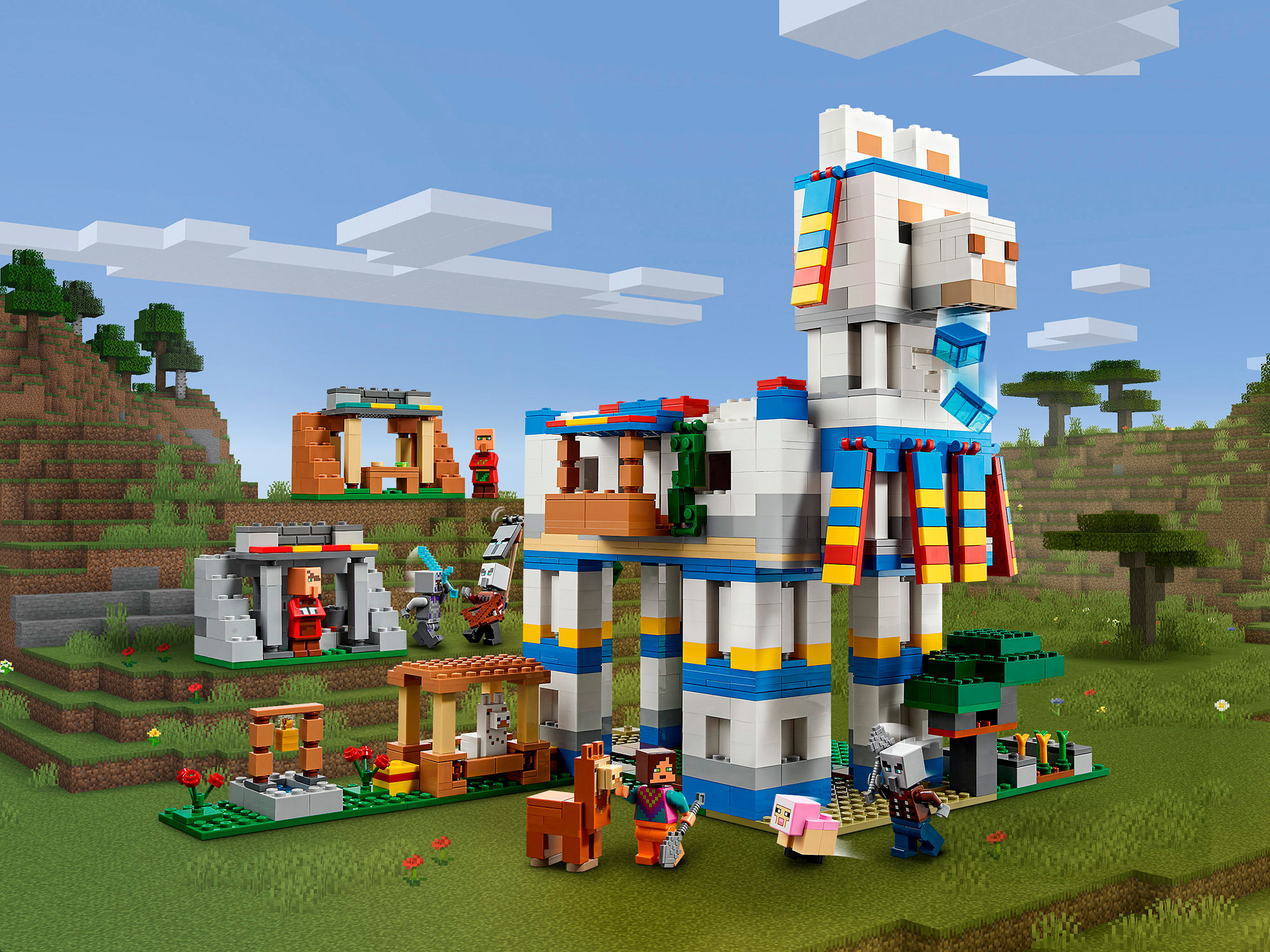 Фото лего майнкрафт деревня Конструктор LEGO Minecraft (Майнкрафт) 21188 Деревня лам - купить в Сети магазин