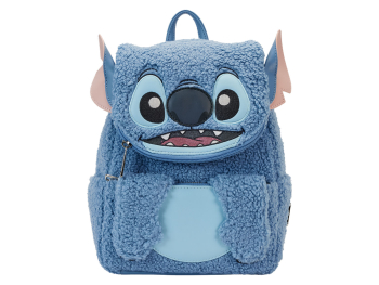 Рюкзак Loungefly! Leather: Disney Stitch Plush Pocket Mini Backpack