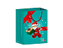 Мир Кубиков BagM_NY_santa Пакет подарочный НГ «Санта», 40*30 (средний), фото 1