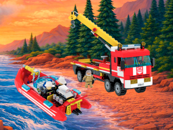 Конструктор Пожарный грузовик и лодка: Отряд Факел