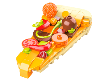 Конструктор Магнит на холодильник - пицца