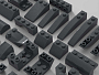 Конструкторы LEGO Уникальные наборы L0031 Набор кубиков и аксессуаров «Темно-серые кубики», фото 6