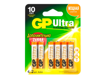 Батарейки GP Ultra Alkaline 24А, ААА, 6шт
