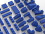 Конструкторы LEGO Уникальные наборы L0021 Набор кубиков и аксессуаров «Цвет: Синий», фото 6
