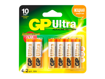 Батарейки GP Ultra Alkaline 15А, АА, 6 шт