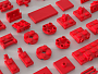 Конструкторы LEGO Уникальные наборы L0016 Набор кубиков и аксессуаров «Цвет: Красные пластины», фото 6