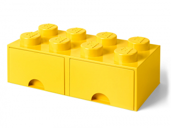 Пластиковый кубик для хранения 8, с ящиками, желтый