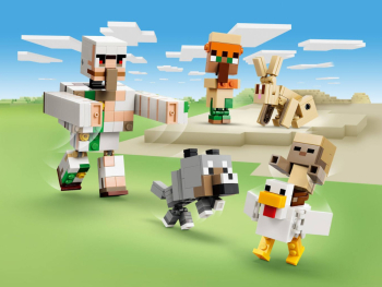 Конструктор LEGO Minecraft Атака куриного наездника в пустыне