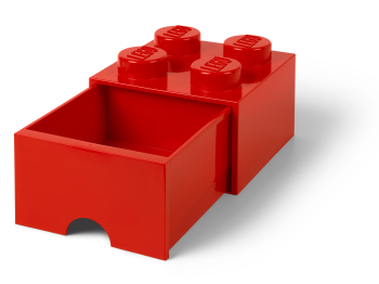Пластиковый кубик для хранения 4, с ящиками, красный