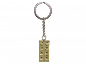 Брелок для ключей «Кубик 2х4», цвет - золото