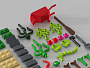 Конструкторы LEGO Уникальные наборы L0004 Набор кубиков и аксессуаров «Природа: Дерево и тележка», фото 7