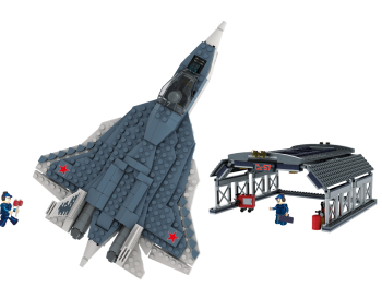 Конструктор СУ-57 с ангаром обслуживания Конструктор СУ-57 с ангаром обслуживания