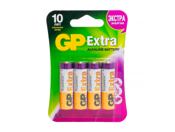 Батарейки GP Extra Alkaline 15А, AA, 4 шт