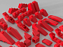 Конструкторы LEGO Уникальные наборы L0017 Набор кубиков и аксессуаров «Цвет: Красные кубики», фото 6
