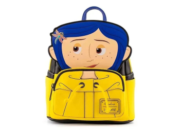 Рюкзак Loungefly! Leather: Coraline Rain Coat Cosplay Mini Backpack