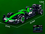 Конструкторы CaDA C55082W Гоночный болид Kick Sauber Formula 1 Team C45-2025, фото 4