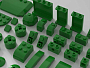 Конструкторы LEGO Уникальные наборы L0020 Набор кубиков и аксессуаров «Цвет: Зеленый», фото 6