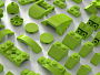 Конструкторы LEGO Уникальные наборы L0018 Набор кубиков и аксессуаров «Цвет: Лаймовый», фото 5