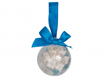Рождественское украшение шар с белыми кубиками