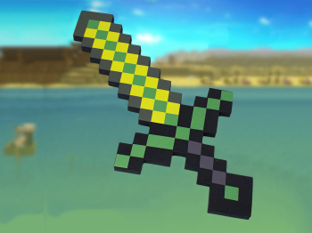 Оружие Minecraft «Изумрудный пиксельный меч 45 см» Оружие Minecraft «Изумрудный пиксельный меч 45 см»