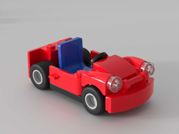 Набор кубиков и аксессуаров «Город: Красный автомобиль»
