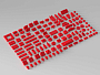 Конструкторы LEGO Уникальные наборы L0016 Набор кубиков и аксессуаров «Цвет: Красные пластины», фото 3