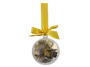 Рождественское украшение шар с золотыми кубиками