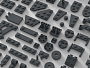 Конструкторы LEGO Уникальные наборы L0030 Набор кубиков и аксессуаров «Темно-серые пластины», фото 5