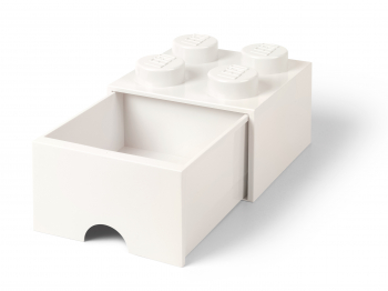 Пластиковый кубик для хранения 4, с ящиками, белый
