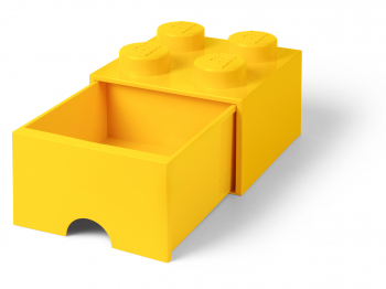 Пластиковый кубик для хранения 4, с ящиками, желтый