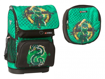 Рюкзак школьный Optimo Ninjago «Green», с сумкой для обуви Рюкзак школьный Optimo Ninjago «Green», с сумкой для обуви