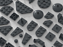 Конструкторы LEGO Уникальные наборы L0030 Набор кубиков и аксессуаров «Темно-серые пластины», фото 6