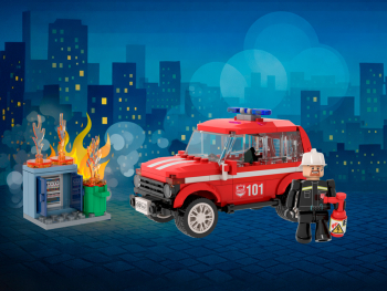 Конструктор Патрульный автомобиль пожарных Огнеборец