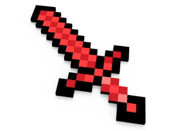 Оружие Minecraft «Красный пиксельный меч 60 см»