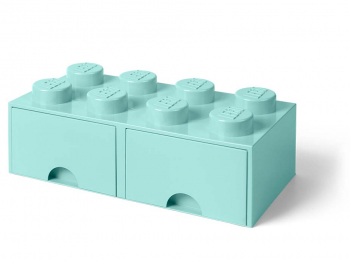 Пластиковый кубик для хранения 8, с ящиками, бирюзовый