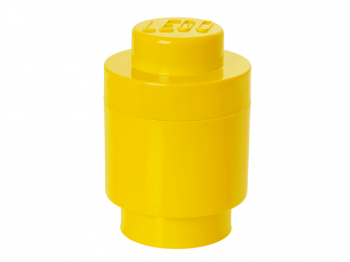Пластиковый контейнер для хранения, круглый, желтый