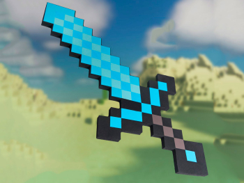 Оружие Minecraft «Алмазный писксельный меч 60 см»