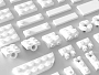 Конструкторы LEGO Уникальные наборы L0028 Набор кубиков и аксессуаров «Цвет: Белые пластины», фото 4