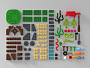 Конструкторы LEGO Уникальные наборы L0004 Набор кубиков и аксессуаров «Природа: Дерево и тележка», фото 4