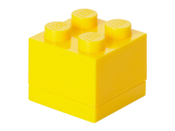 Пластиковый мини-кубик для хранения 4, желтый