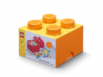 Пластиковый кубик для хранения 4, оранжевый