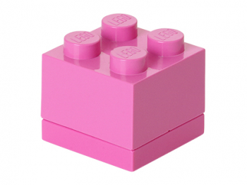 Пластиковый мини-кубик для хранения 4, розовый