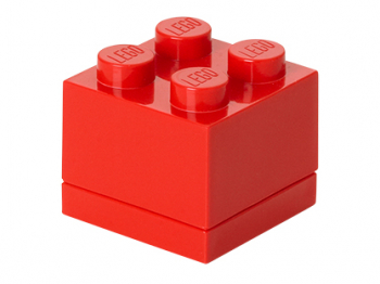 Пластиковый мини-кубик для хранения 4, красный