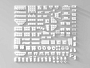 Конструкторы LEGO Уникальные наборы L0028 Набор кубиков и аксессуаров «Цвет: Белые пластины», фото 2