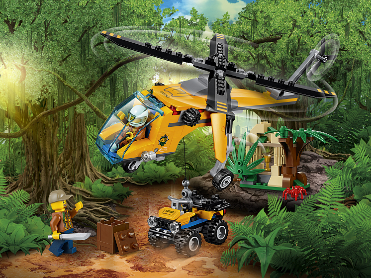 Lego city jungle explorers jungle cargo helicopter 60158 online